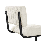 Modway Furniture Parity Boucle Bar Stools - Set of 2 Black Ivory 21 x 17 x 41