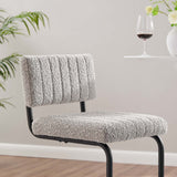 Modway Furniture Parity Boucle Bar Stools - Set of 2 Black Taupe 21 x 17 x 41