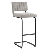 Modway Furniture Parity Boucle Bar Stools - Set of 2 Black Taupe 21 x 17 x 41