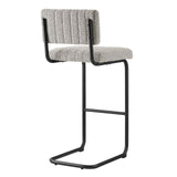 Modway Furniture Parity Boucle Bar Stools - Set of 2 Black Taupe 21 x 17 x 41