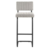 Modway Furniture Parity Boucle Bar Stools - Set of 2 Black Taupe 21 x 17 x 41