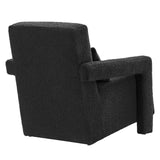 Modway Furniture Mirage Boucle Upholstered Armchair Black 34.5 x 27 x 30