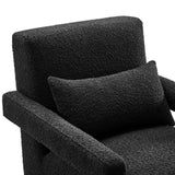Modway Furniture Mirage Boucle Upholstered Armchair Black 34.5 x 27 x 30