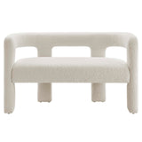 Modway Furniture Kayla Boucle Upholstered Loveseat Ivory 24 x 50 x 29