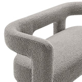 Modway Furniture Kayla Boucle Upholstered Loveseat Light Gray 24 x 50 x 29