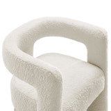 Modway Furniture Kayla Boucle Upholstered Armchair Ivory 24 x 28.5 x 29