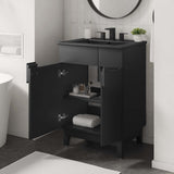 Modway Furniture Miles 24” Bathroom Vanity Black Black 18 x 24 x 33.5