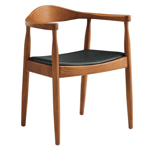 Modway Furniture Presidential Dining Armchair by Modway - Sculptural Wood Design, Ergonomic Comfort & Timeless Style EEI-649-BLK