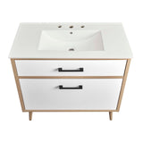 Modway Furniture Maverick 36" Bathroom Vanity White Oak 18.5 x 36 x 34.5