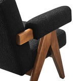 Modway Furniture Lyra Boucle Fabric Armchair EEI-6502-BLK