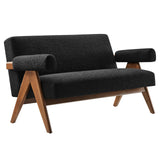 Modway Furniture Lyra Boucle Fabric Loveseat EEI-6504-BLK