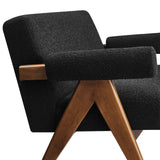 Modway Furniture Lyra Boucle Fabric Loveseat EEI-6504-BLK