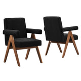 Lyra Boucle Fabric Dining Room Chair - Set of 2