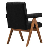 Modway Furniture Lyra Boucle Fabric Dining Room Chair - Set of 2 EEI-6506-BLK