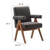 Modway Furniture Lyra Fabric Dining Room Chair - Set of 2 EEI-6507-HDG
