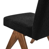 Modway Furniture Lyra Boucle Fabric Dining Room Side Chair - Set of 2 EEI-6508-BLK