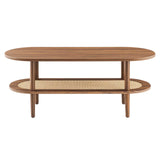 Modway Furniture Torus Oval Coffee Table Walnut 18.5 x 46.5 x 17.5