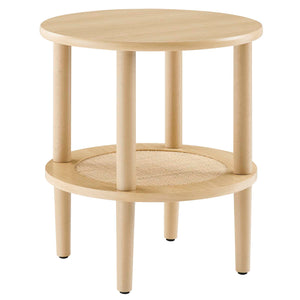 Modway Furniture Torus Round Side Table Oak 18.5 x 18.5 x 19.5