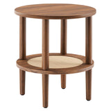 Modway Furniture Torus Round Side Table Walnut 18.5 x 18.5 x 19.5