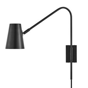 Modway Furniture Faye Metal Wall Sconce - Adjustable Modern Lighting for Contemporary Spaces, Elegant Black Finish EEI-6532-BLK