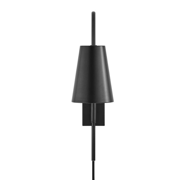 Modway Furniture Faye Metal Wall Sconce - Adjustable Modern Lighting for Contemporary Spaces, Elegant Black Finish EEI-6532-BLK