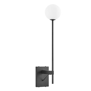 Modway Furniture Riva White Globe Wall Sconce EEI-6533-BLK