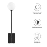 Modway Furniture Riva White Globe Wall Sconce EEI-6533-BLK