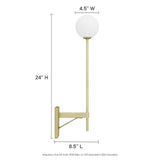 Modway Furniture Riva White Globe Wall Sconce EEI-6533-SBR