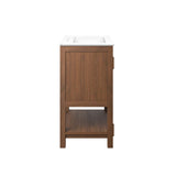 Modway Furniture Ashlyn 24” Wood Bathroom Vanity Walnut White 18.5 x 24.5 x 34.5