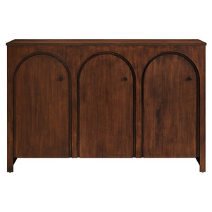 Modway Furniture Appia 3-Door Arched Sideboard Storage Cabinet – Modern Mid-Century Design for Versatile Use Walnut EEI-6536-WAL