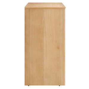 Modway Furniture Appia 2-Door Arched Storage Cabinet - Mid-Century Modern Design with Adjustable Shelves and Soft-Close Oak EEI-6537-OAK