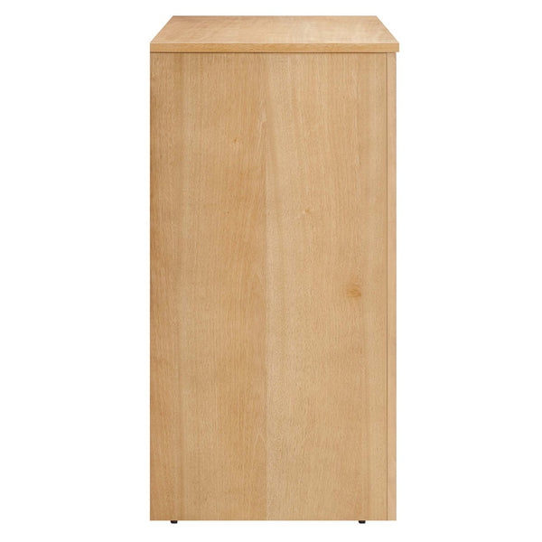 Modway Furniture Appia 2-Door Arched Storage Cabinet - Mid-Century Modern Design with Adjustable Shelves and Soft-Close Oak EEI-6537-OAK