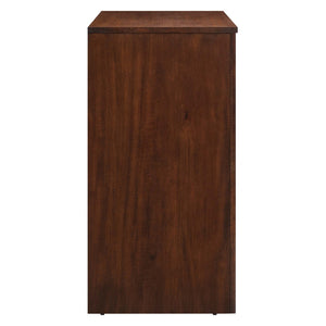 Modway Furniture Appia 2-Door Arched Storage Cabinet - Mid-Century Modern Design with Adjustable Shelves and Soft-Close Walnut EEI-6537-WAL