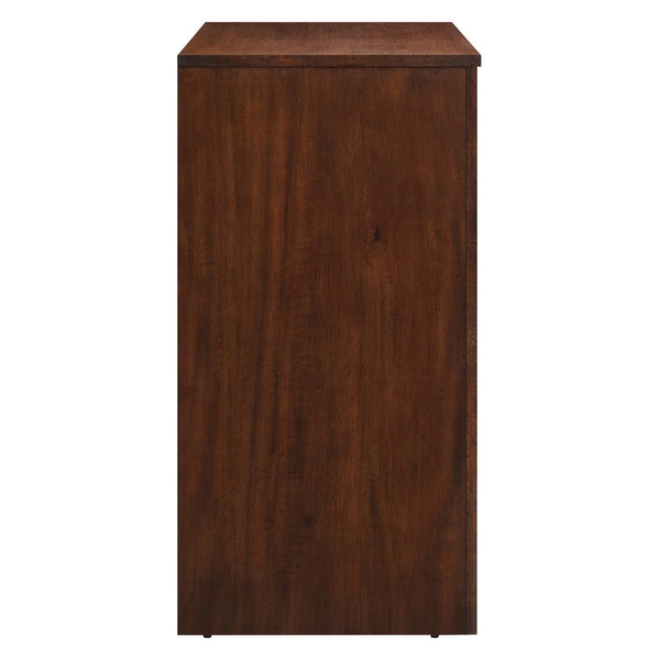 Modway Furniture Appia 2-Door Arched Storage Cabinet - Mid-Century Modern Design with Adjustable Shelves and Soft-Close Walnut EEI-6537-WAL