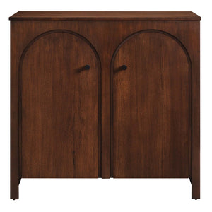 Modway Furniture Appia 2-Door Arched Storage Cabinet - Mid-Century Modern Design with Adjustable Shelves and Soft-Close Walnut EEI-6537-WAL