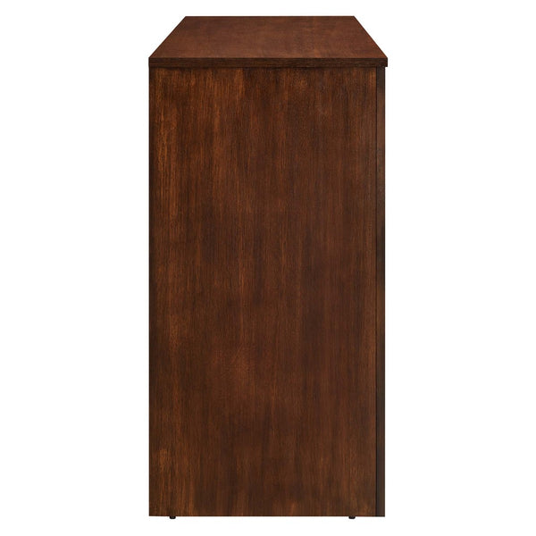 Modway Furniture Appia 4-Door Sideboard Storage Cabinet - Mid-Century Modern Design with Soft-Close Doors & Versatility Walnut EEI-6538-WAL