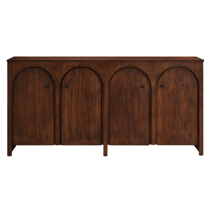 Modway Furniture Appia 4-Door Sideboard Storage Cabinet - Mid-Century Modern Design with Soft-Close Doors & Versatility Walnut EEI-6538-WAL