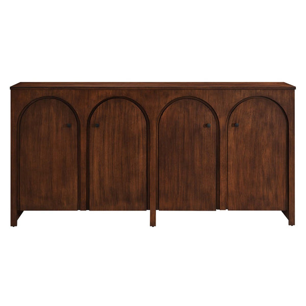 Modway Furniture Appia 4-Door Sideboard Storage Cabinet - Mid-Century Modern Design with Soft-Close Doors & Versatility Walnut EEI-6538-WAL