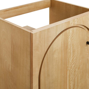 Modway Furniture Appia 24" Bathroom Vanity Cabinet - Retro-Inspired Design with Adjustable Storage & Soft-Close Hinges Oak EEI-6539-OAK