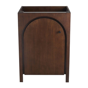 Modway Furniture Appia 24" Bathroom Vanity Cabinet - Retro-Inspired Design with Adjustable Storage & Soft-Close Hinges Walnut EEI-6539-WAL