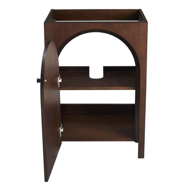 Modway Furniture Appia 24" Bathroom Vanity Cabinet - Retro-Inspired Design with Adjustable Storage & Soft-Close Hinges Walnut EEI-6539-WAL