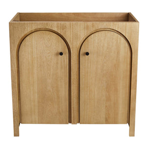 Modway Furniture Appia 36" Bathroom Vanity Cabinet - Retro-Inspired Design with Soft-Close Doors and Ample Storage Oak EEI-6540-OAK