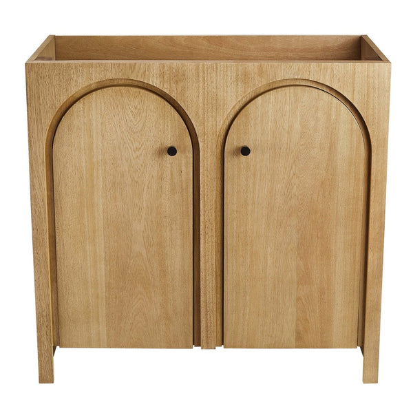 Modway Furniture Appia 36" Bathroom Vanity Cabinet - Retro-Inspired Design with Soft-Close Doors and Ample Storage Oak EEI-6540-OAK
