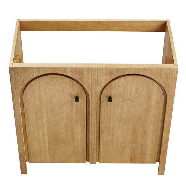 Modway Furniture Appia 36" Bathroom Vanity Cabinet - Retro-Inspired Design with Soft-Close Doors and Ample Storage Oak EEI-6540-OAK
