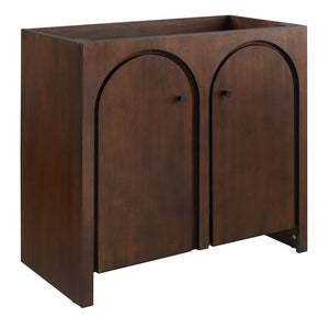 Modway Furniture Appia 36" Bathroom Vanity Cabinet - Retro-Inspired Design with Soft-Close Doors and Ample Storage Walnut EEI-6540-WAL