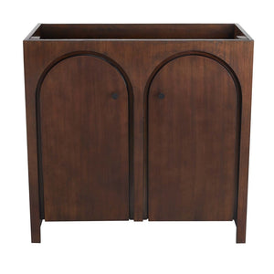 Modway Furniture Appia 36" Bathroom Vanity Cabinet - Retro-Inspired Design with Soft-Close Doors and Ample Storage Walnut EEI-6540-WAL
