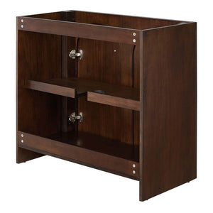Modway Furniture Appia 36" Bathroom Vanity Cabinet - Retro-Inspired Design with Soft-Close Doors and Ample Storage Walnut EEI-6540-WAL