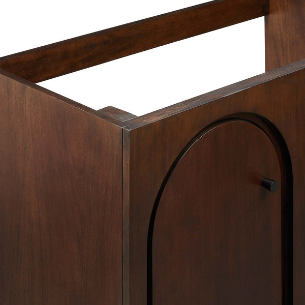 Modway Furniture Appia 36" Bathroom Vanity Cabinet - Retro-Inspired Design with Soft-Close Doors and Ample Storage Walnut EEI-6540-WAL