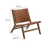 Modway Furniture Saorise Wood Accent Lounge Chair Walnut Brown 28.5 x 25 x 29