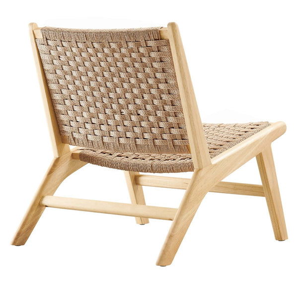 Modway Furniture Saoirse Woven Rope Accent Lounge Chair by Modway - Modern Comfort with Stylish Craftsmanship Natural Natural EEI-6543-NAT-NAT